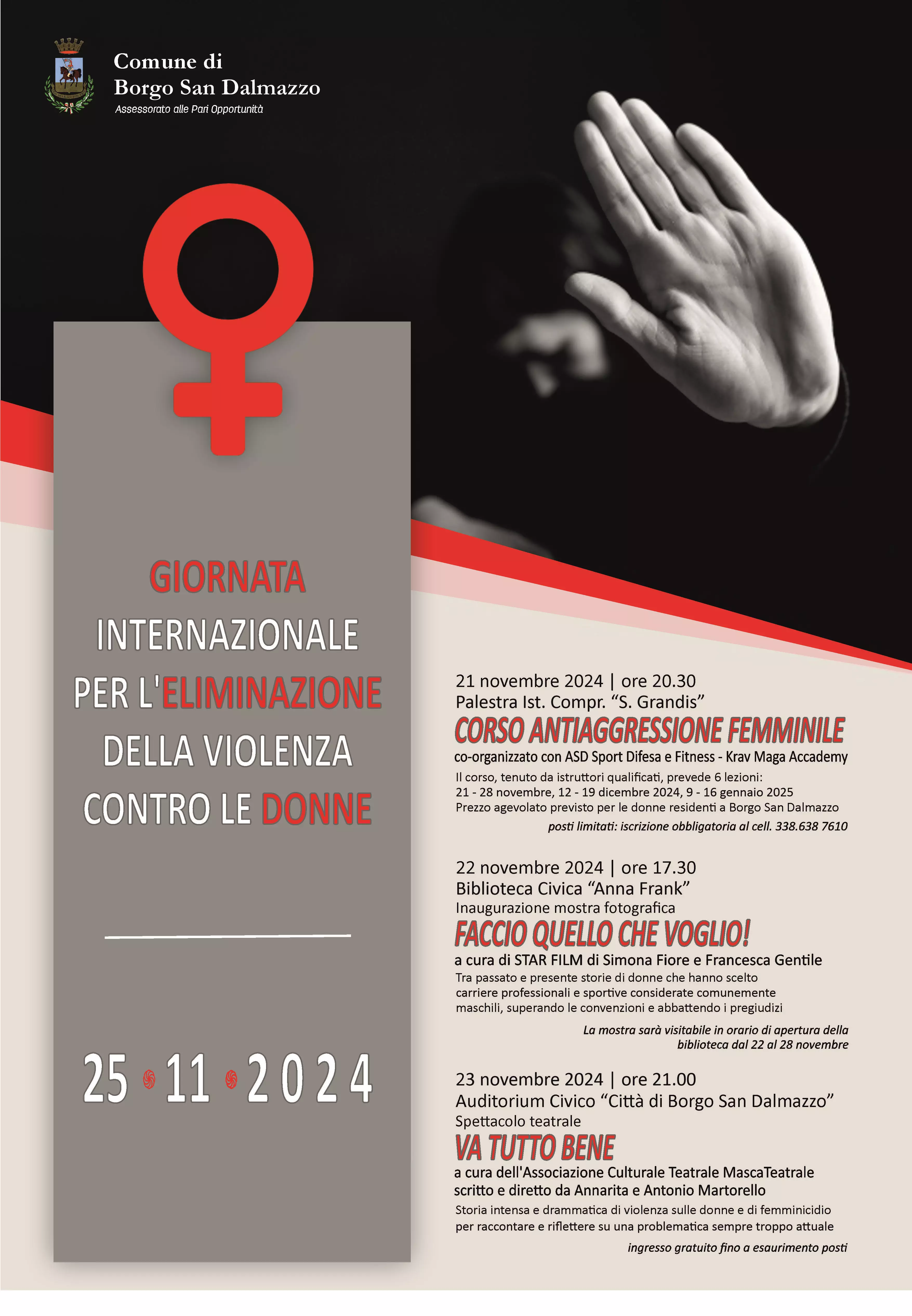 Locandina antiviolenza donne