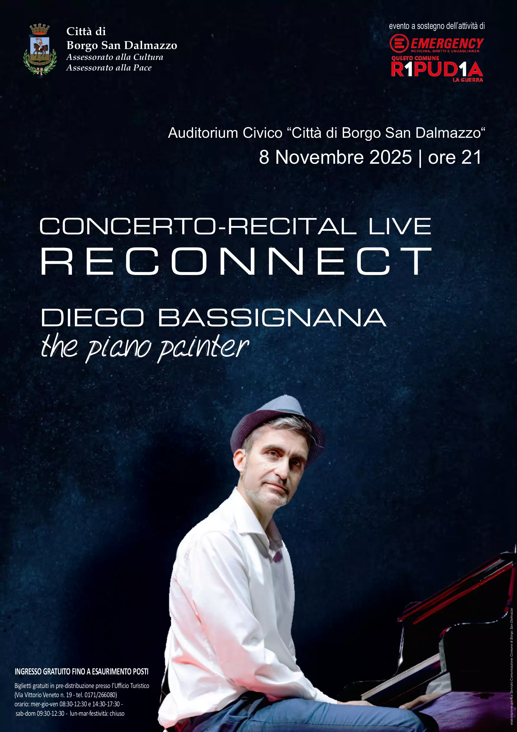 La locandina della serata