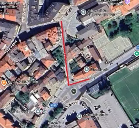 Mappa della zona interessata dai lavori