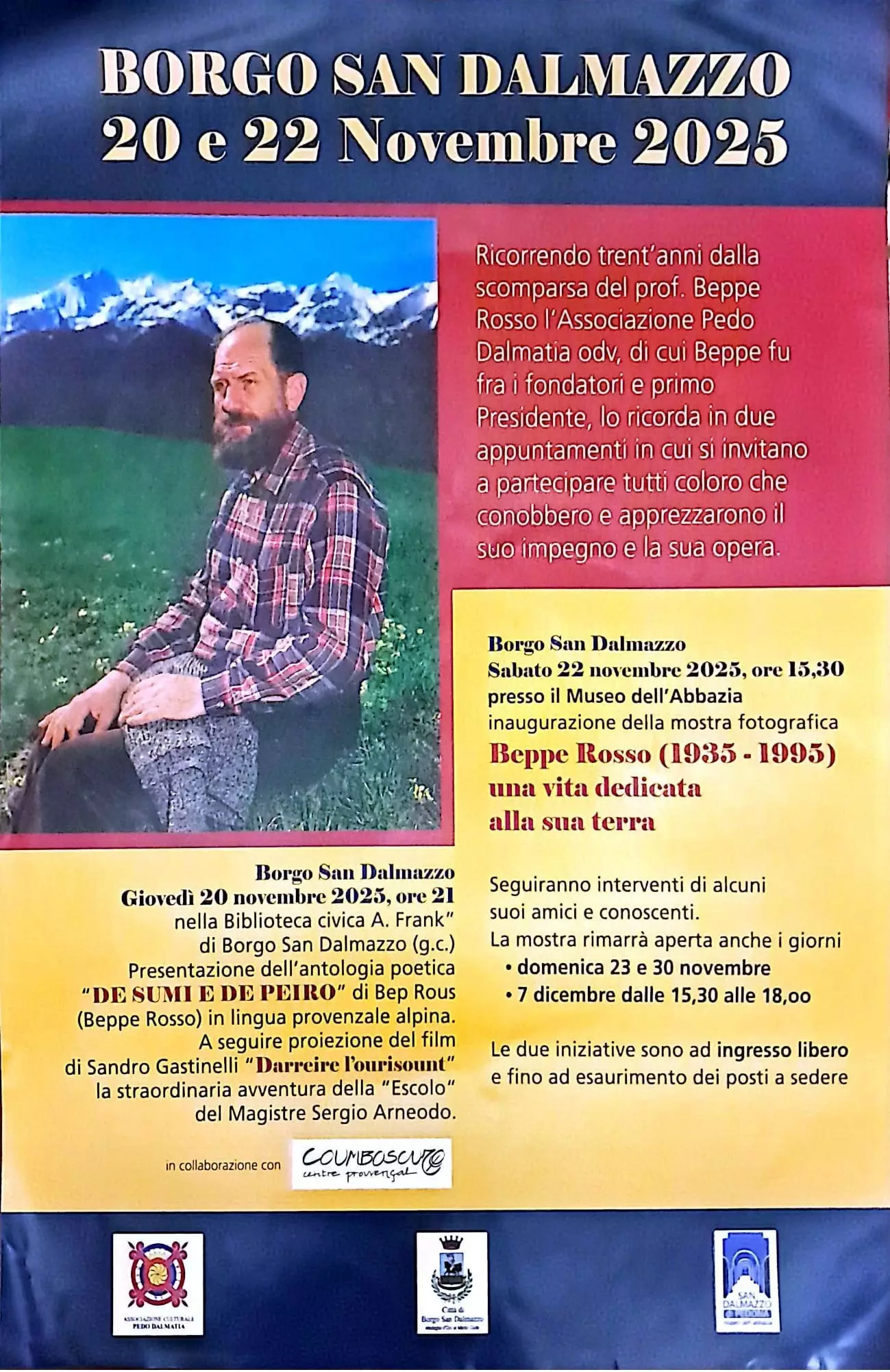 La locandina dell'iniziativa