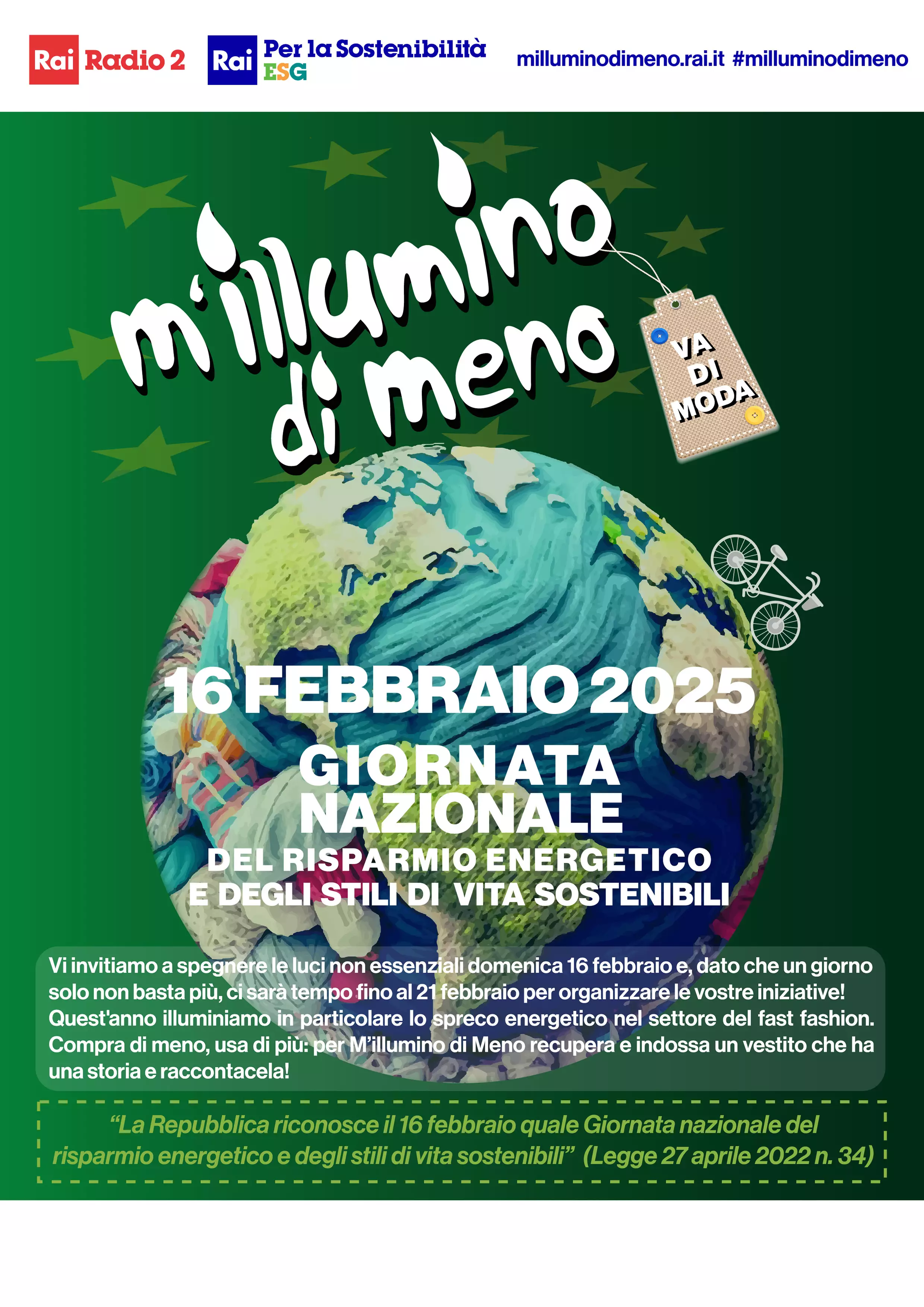 La locandina di M'illumino di Meno 2025