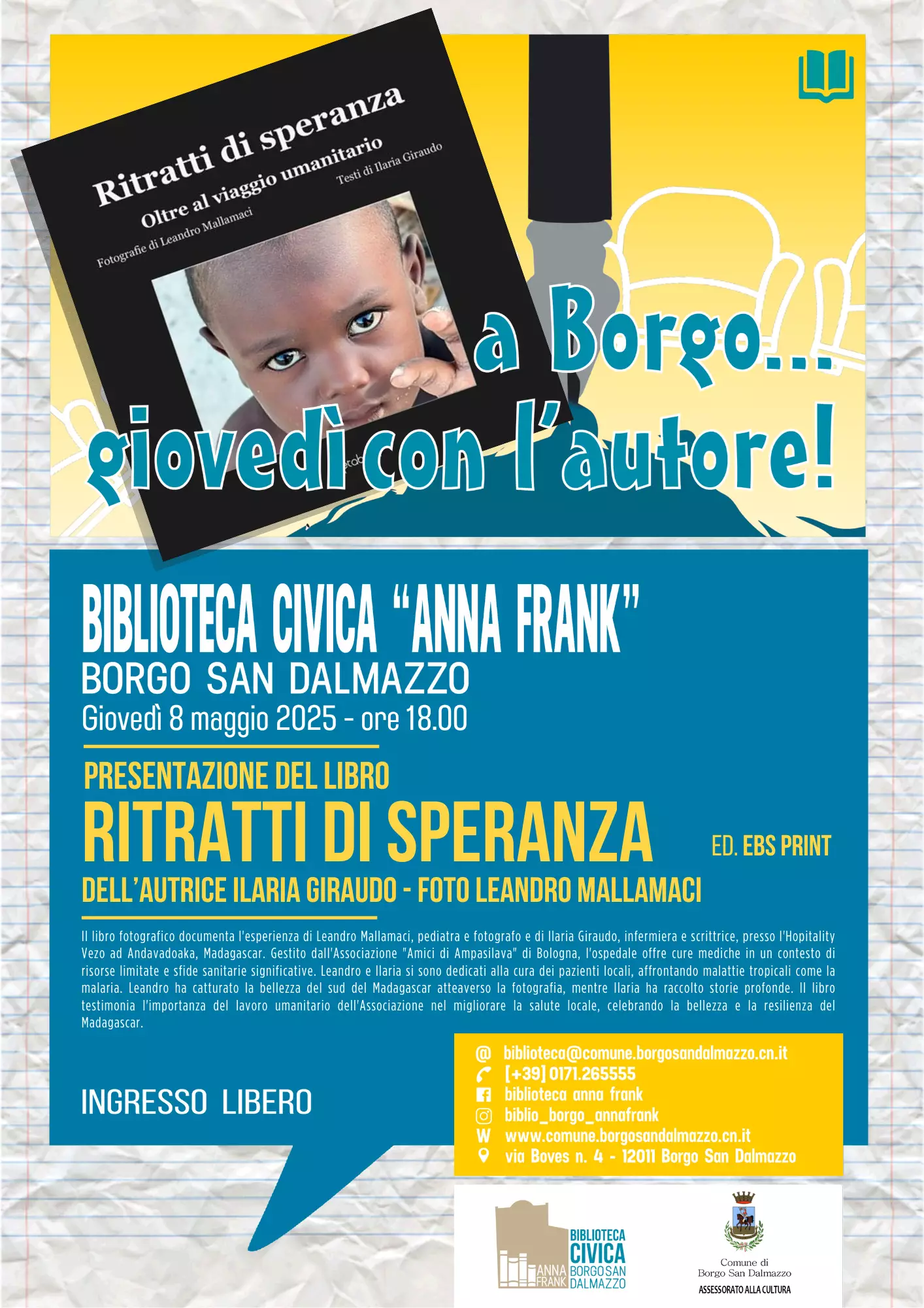 A Borgo... giovedì con l'autore! Incontro con Ilaria Giraudo