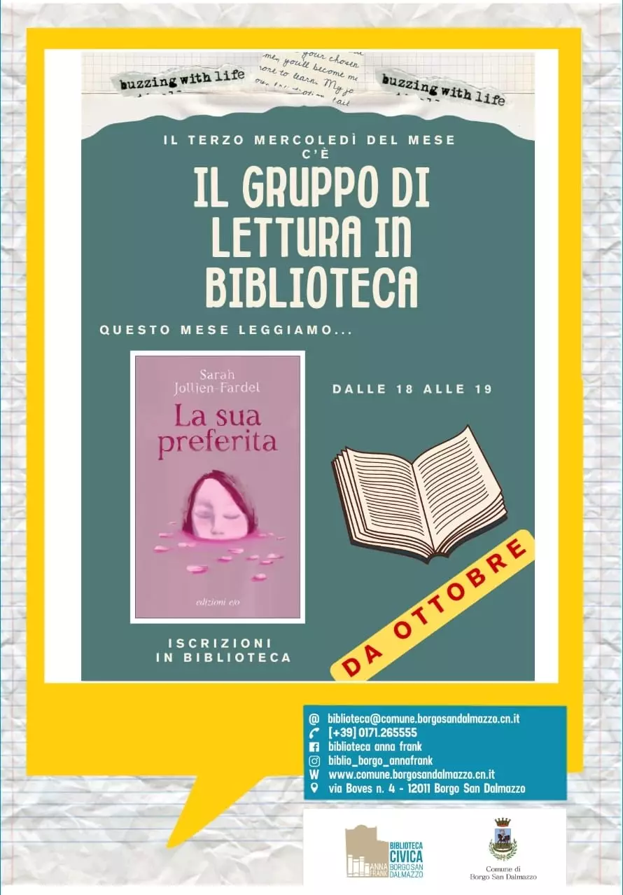 La locandina del gruppo lettura