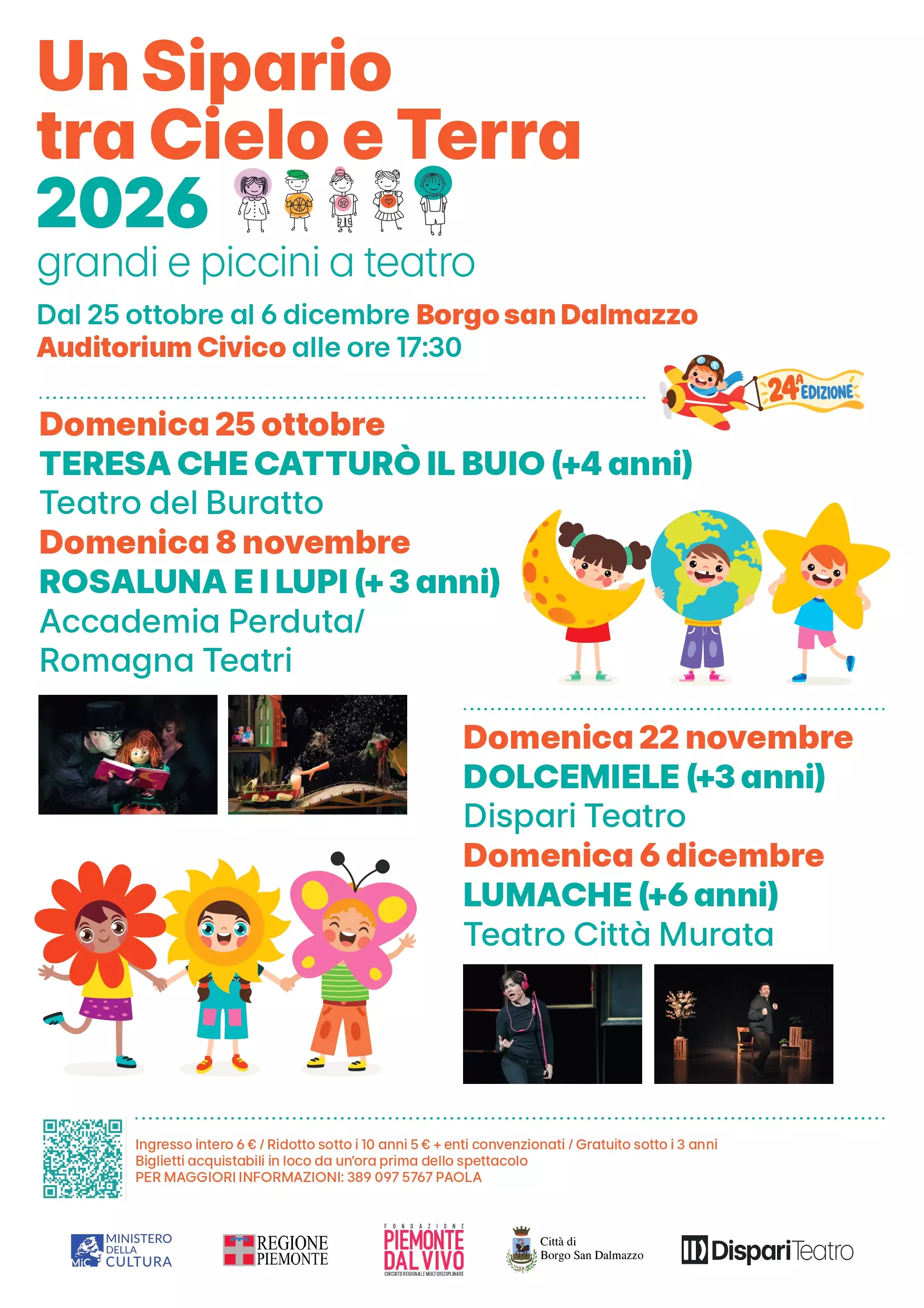 “Un Sipario tra Cielo e Terra 2026”: al via la rassegna teatrale per grandi e piccini