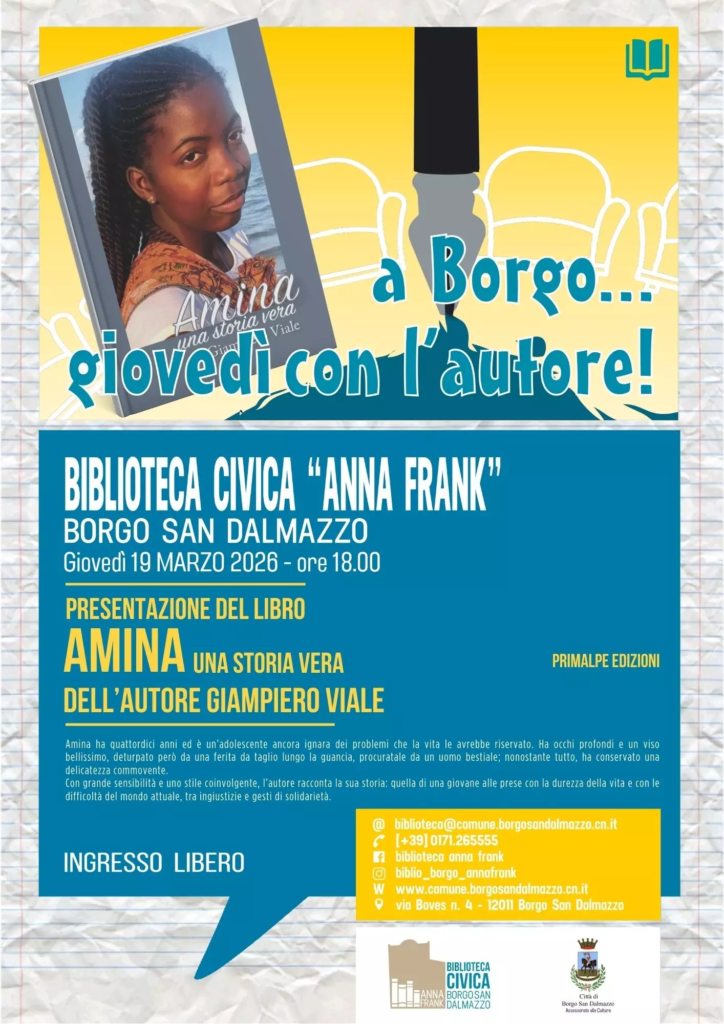 La locandina dedicata all'incontro