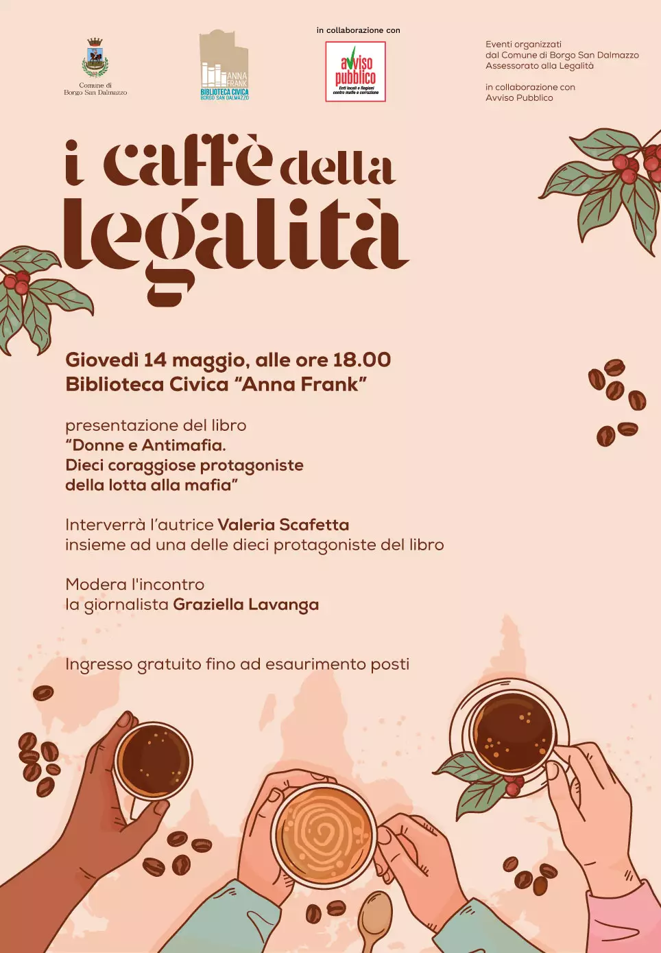 La locandina dell'appuntamento con Valeria Scafetta