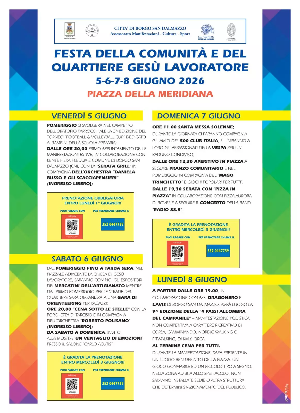 La locandina della festa