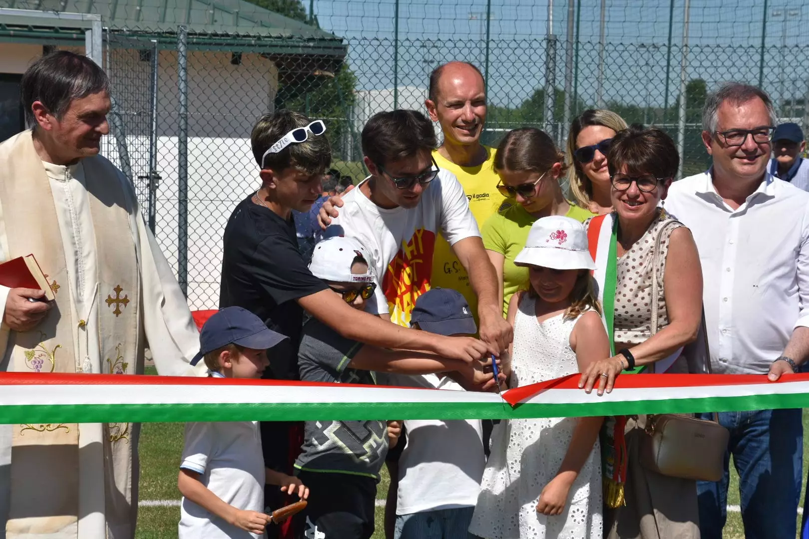 Il taglio del nastro al Campo 2