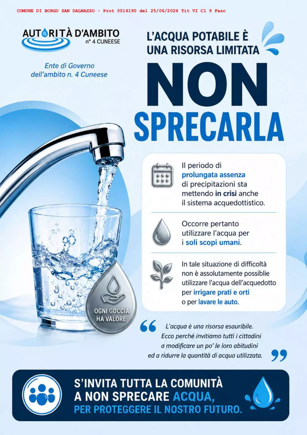 Uso responsabile dell’acqua potabile