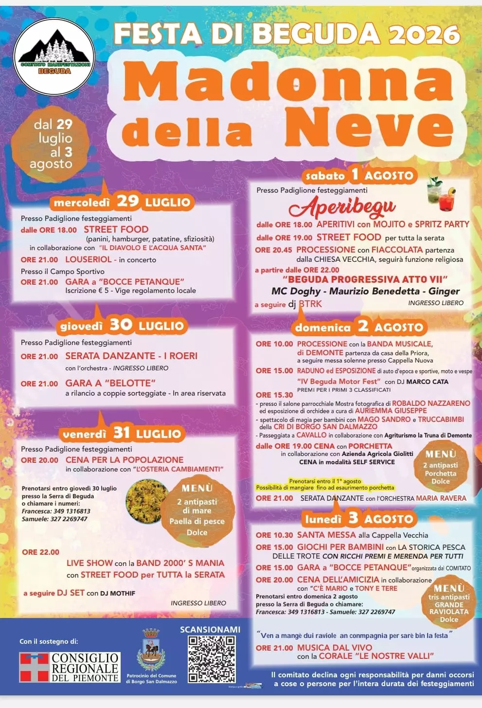 La locandina della Festa di Beguda