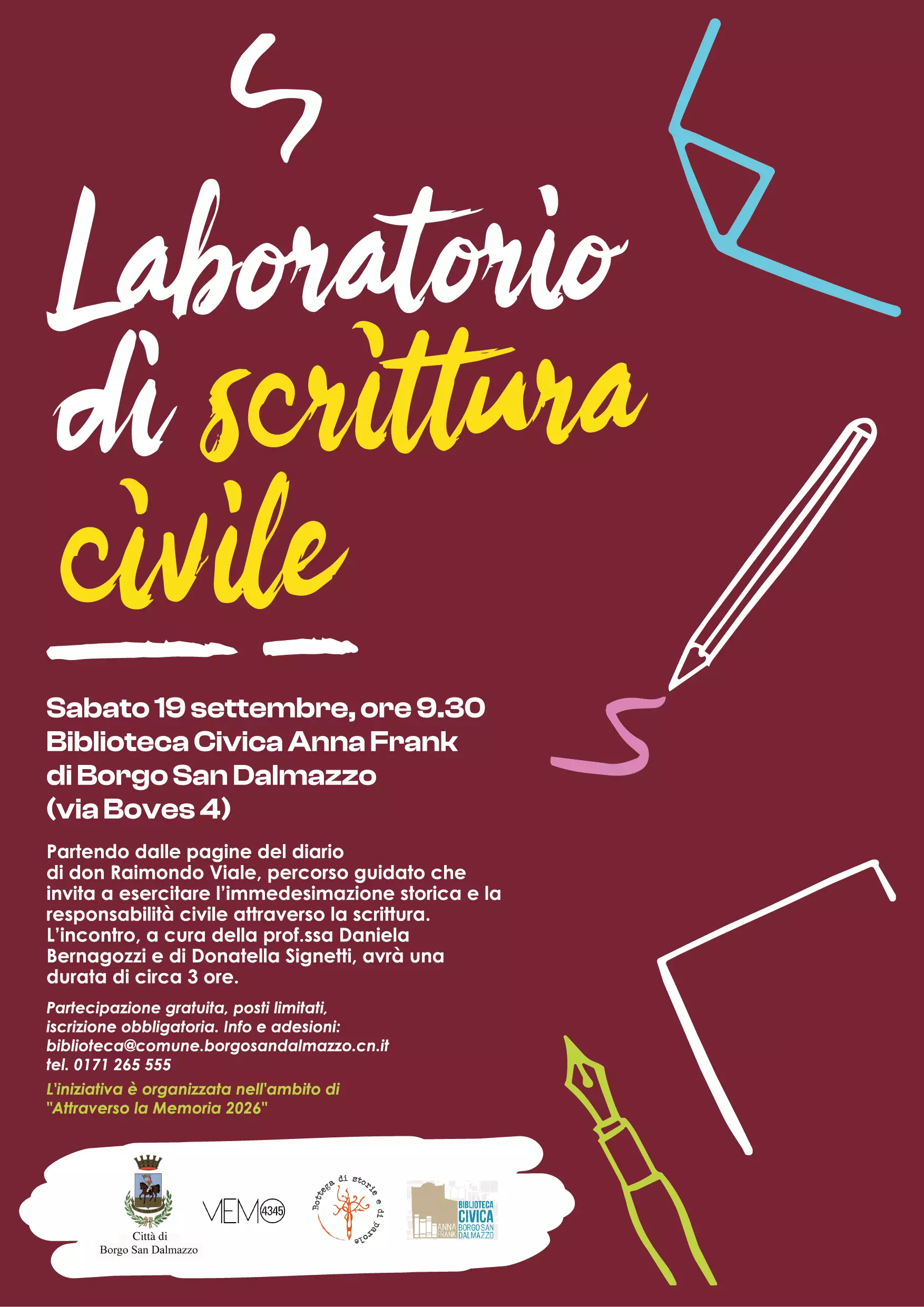 La locandina dell'iniziativa