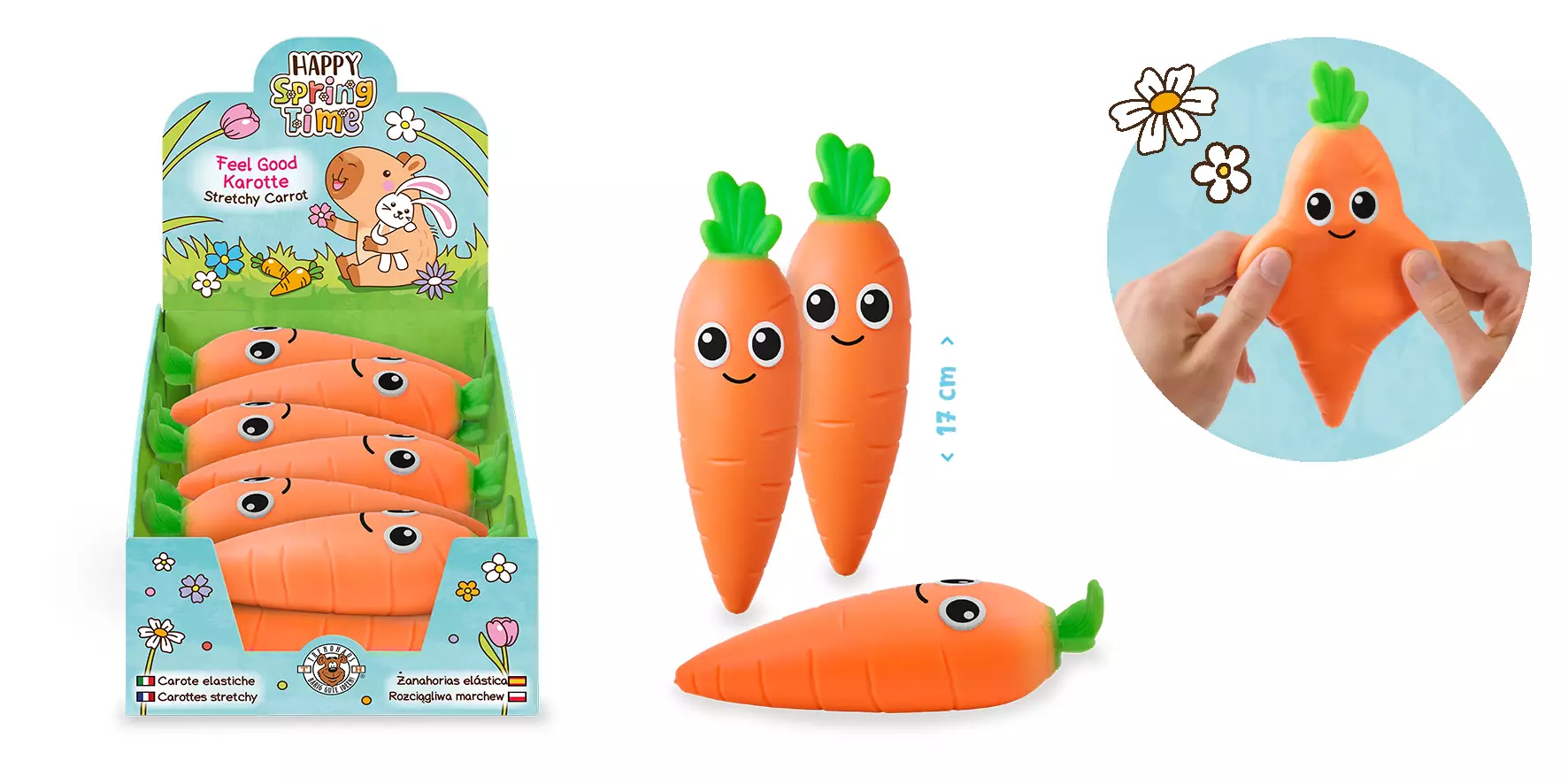 Giocattolo elastico a forma di carota marca Trendhaus