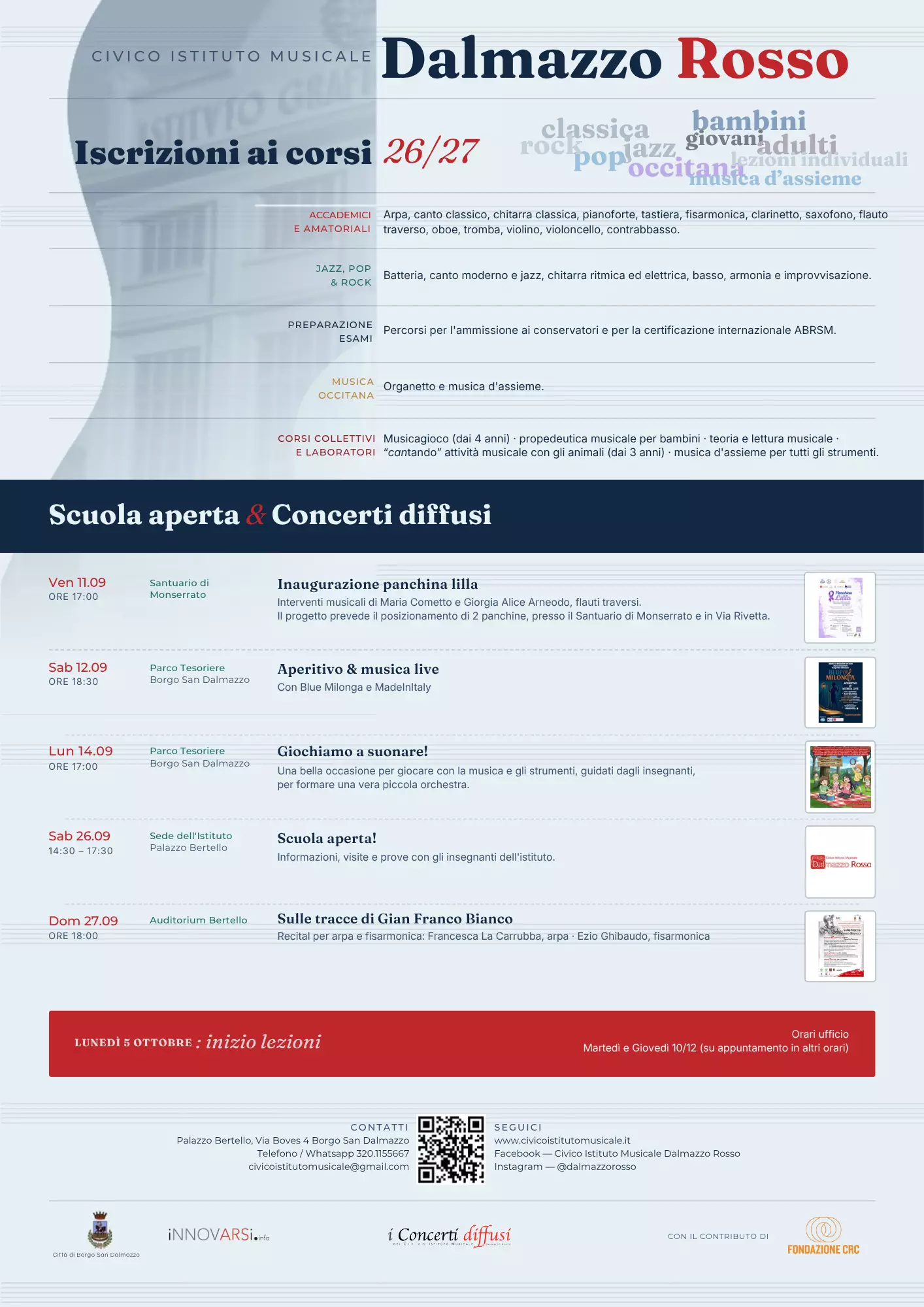 La locandina del Civico Istituto Musicale